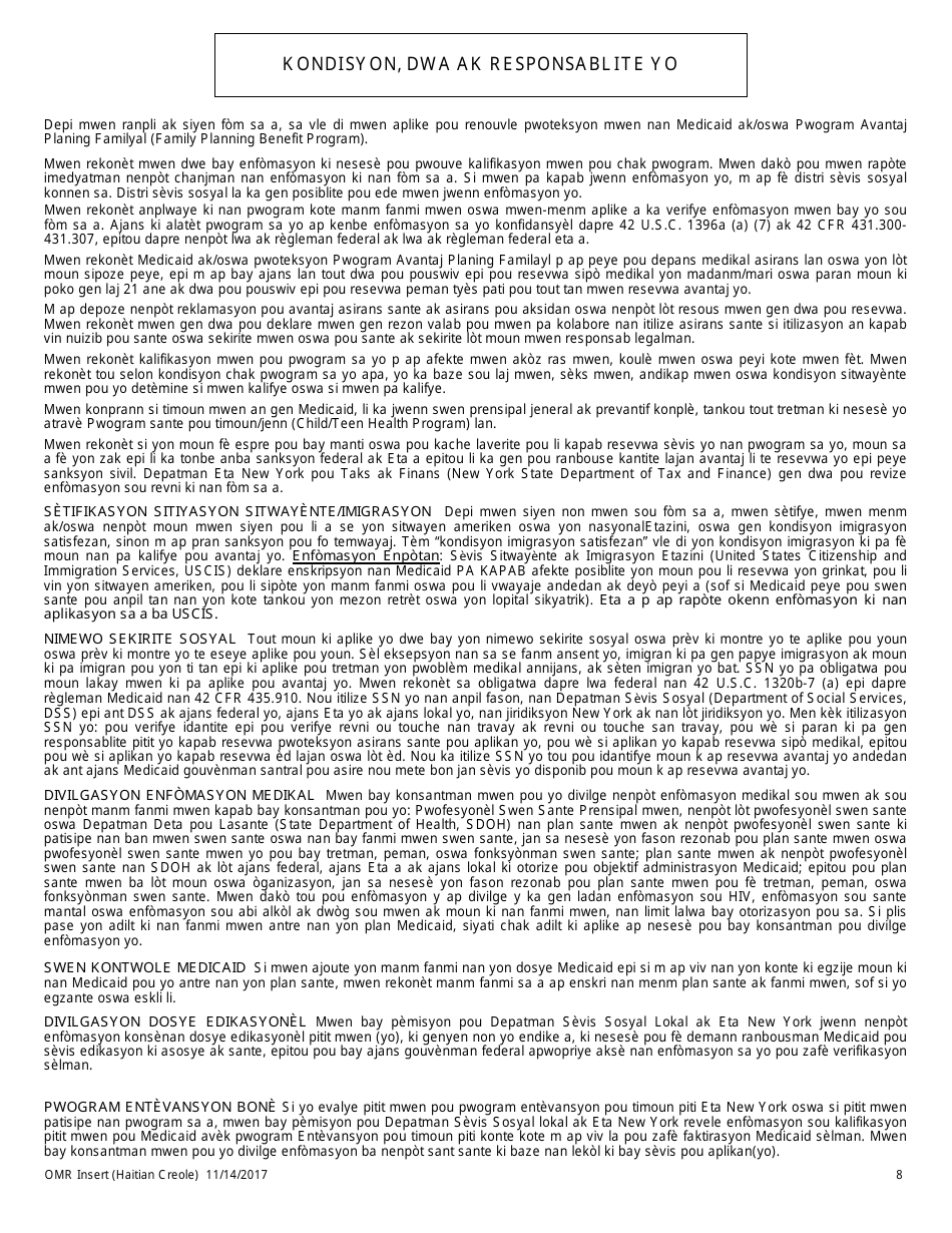 Form MAP-2020C Guide to Complete Your Medicaid Renewal Forms - New York City (English / Haitian Creole), Page 8