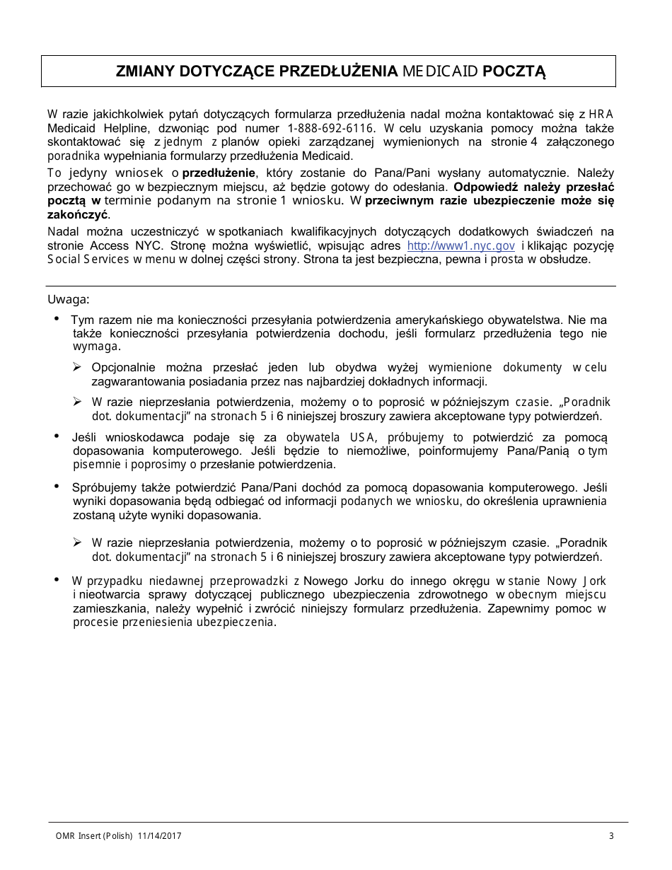 Form MAP-2020C Guide to Complete Your Medicaid Renewal Forms - New York City (English / Polish), Page 3