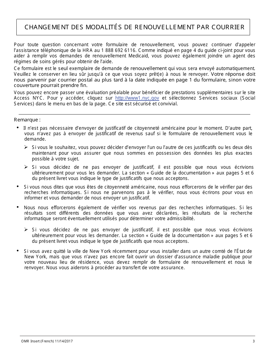 Form MAP-2020C Guide to Complete Your Medicaid Renewal Forms - New York City (English / French), Page 3