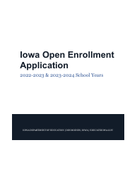 Open Enrollment Application - Iowa