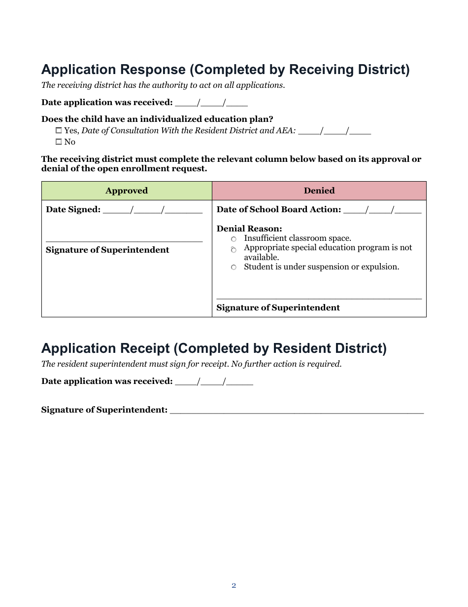 Open Enrollment Application - Iowa, Page 4