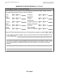Form M-860W Application for Burial Allowance - New York City, Page 4