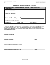 Form M-860W Application for Burial Allowance - New York City, Page 7