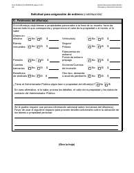 Formulario M-860W Solicitud Para Asignacion De Entierro - New York City (Spanish), Page 4