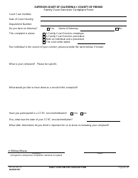 Form PFC-60 Family Court Services Complaint Form - County of Fresno, California, Page 2