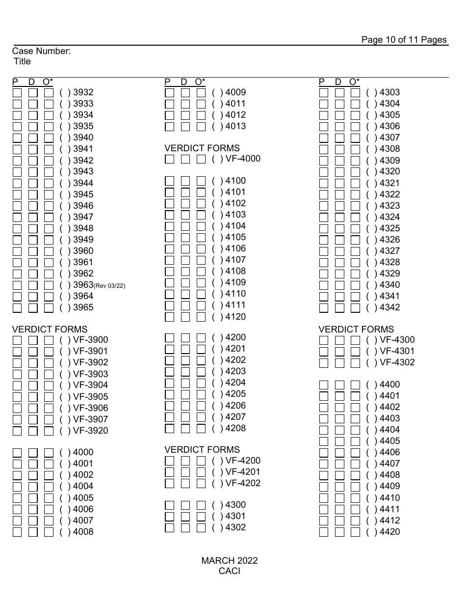 Request for Criminal Jury Instructions (Caci) - County of Fresno, California, Page 10