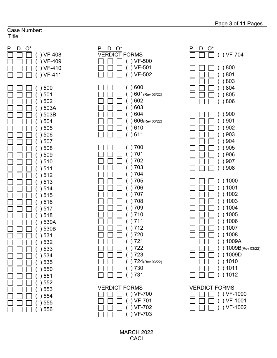 Request for Criminal Jury Instructions (Caci) - County of Fresno, California, Page 3