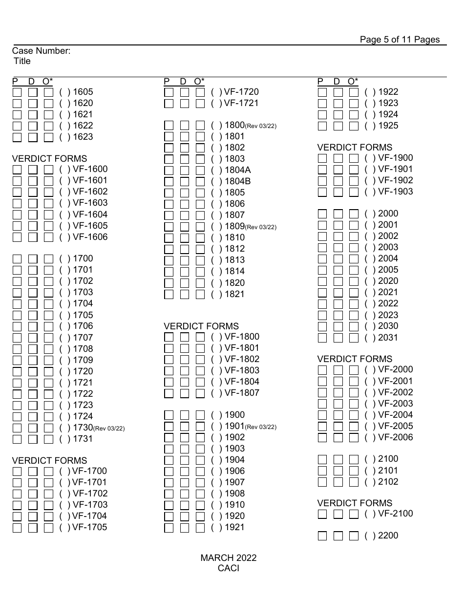 Request for Criminal Jury Instructions (Caci) - County of Fresno, California, Page 5