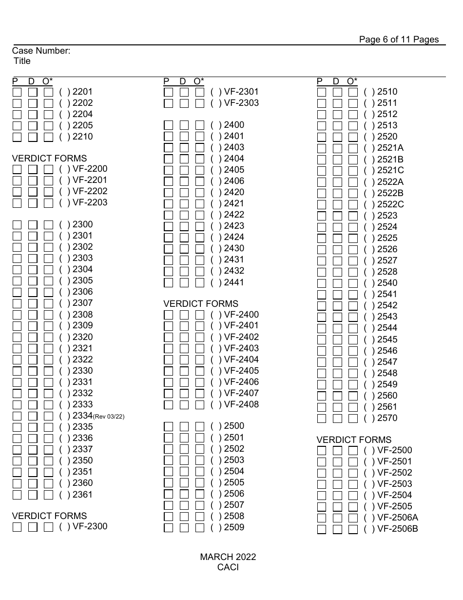 Request for Criminal Jury Instructions (Caci) - County of Fresno, California, Page 6
