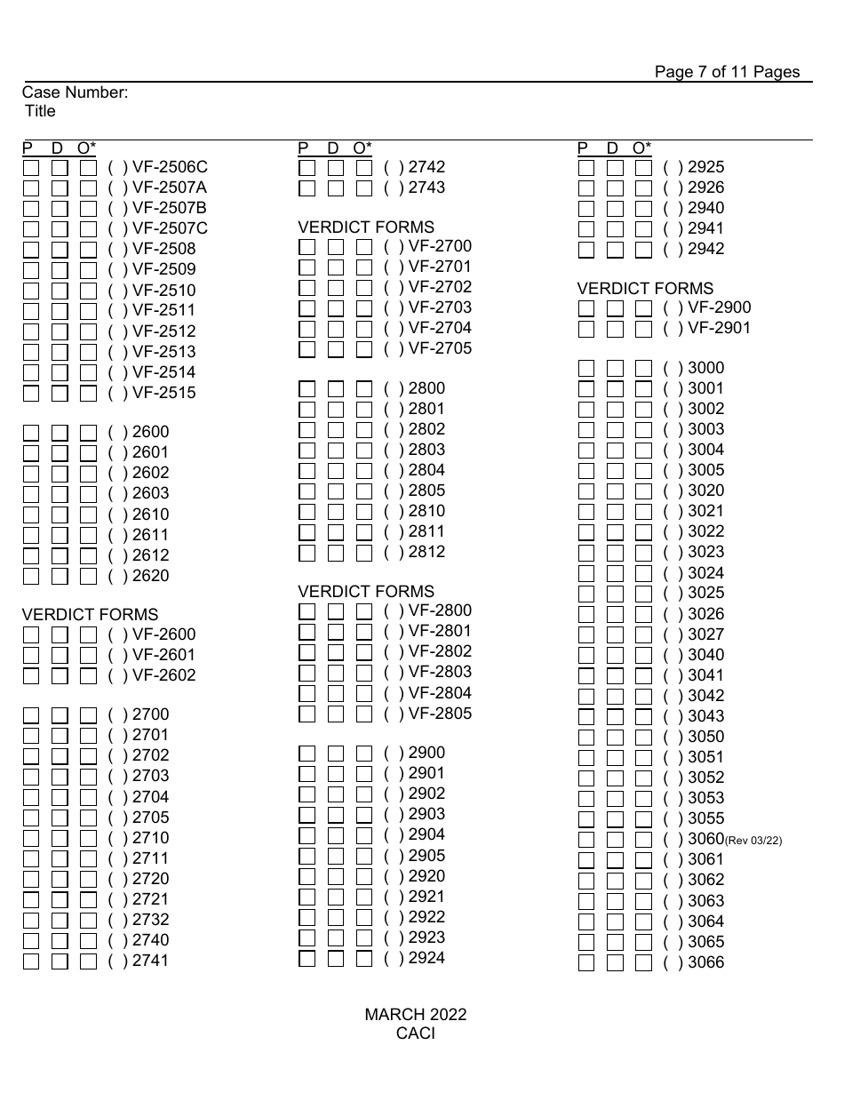 Request for Criminal Jury Instructions (Caci) - County of Fresno, California, Page 7