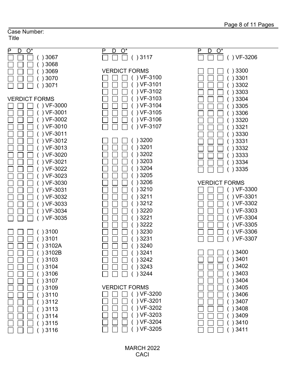 Request for Criminal Jury Instructions (Caci) - County of Fresno, California, Page 8