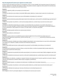 Formulario AG03310 Registro De Productor De Comida Casera - Minnesota (Spanish), Page 3