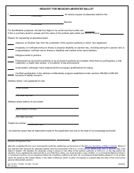 Document preview: Form PL107-252 Request for Missouri Absentee Ballot - Missouri
