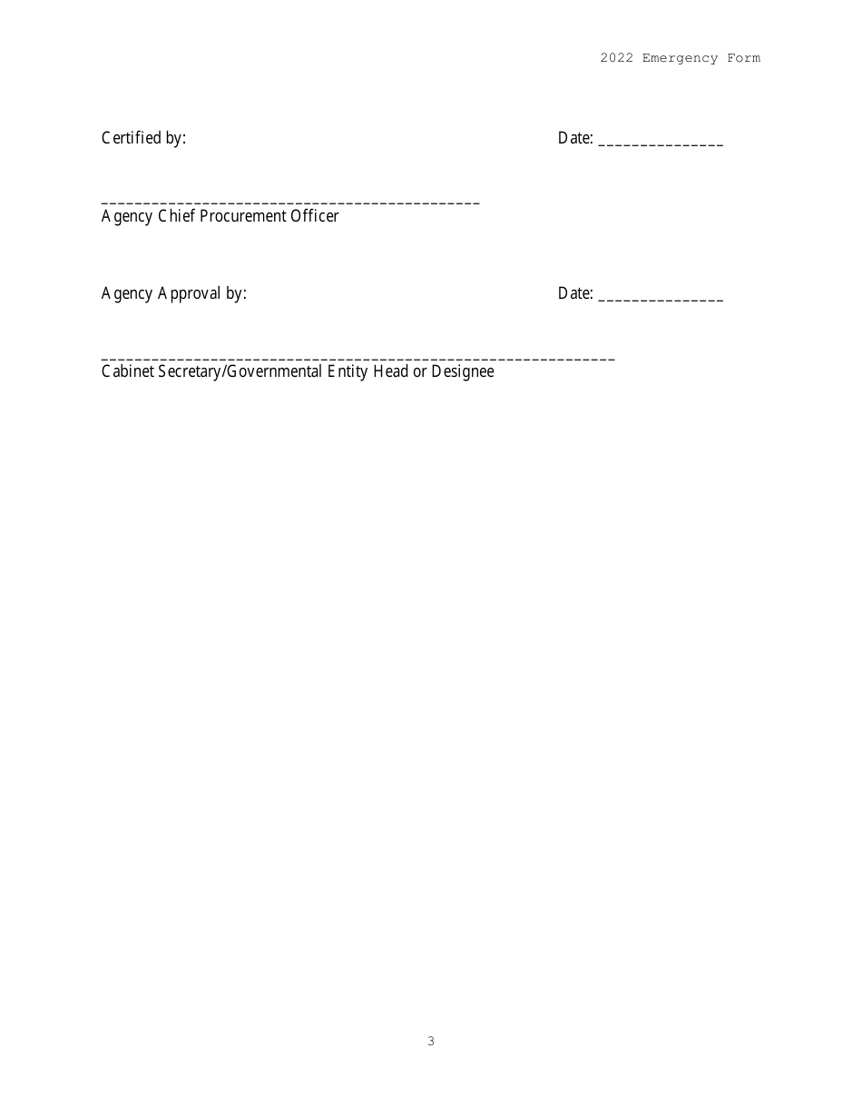 Emergency Determination Form - New Mexico, Page 3