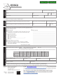 Document preview: Form 1745 Request for Information - Missouri
