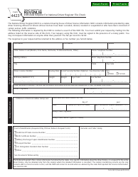 Document preview: Form 4423 Individual Request for National Driver Register File Check - Missouri