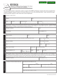Form 4424 Request for National Driver Register File Check on Current or Prospective Employee - Missouri