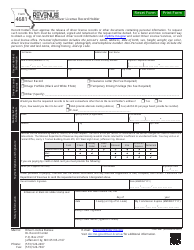 Document preview: Form 4681 Request From Driver License Record Holder - Missouri