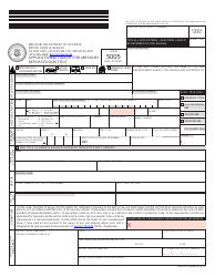 Document preview: Form 5005 Application/Affidavit for Missouri Repossession Title - Missouri