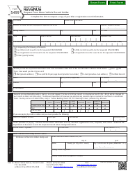 Document preview: Form 5499 Request From Motor Vehicle Record Holder - Missouri