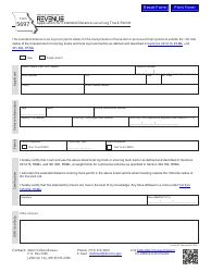 Document preview: Form 5697 Application for Extended Distance Local Log Truck Permit - Missouri