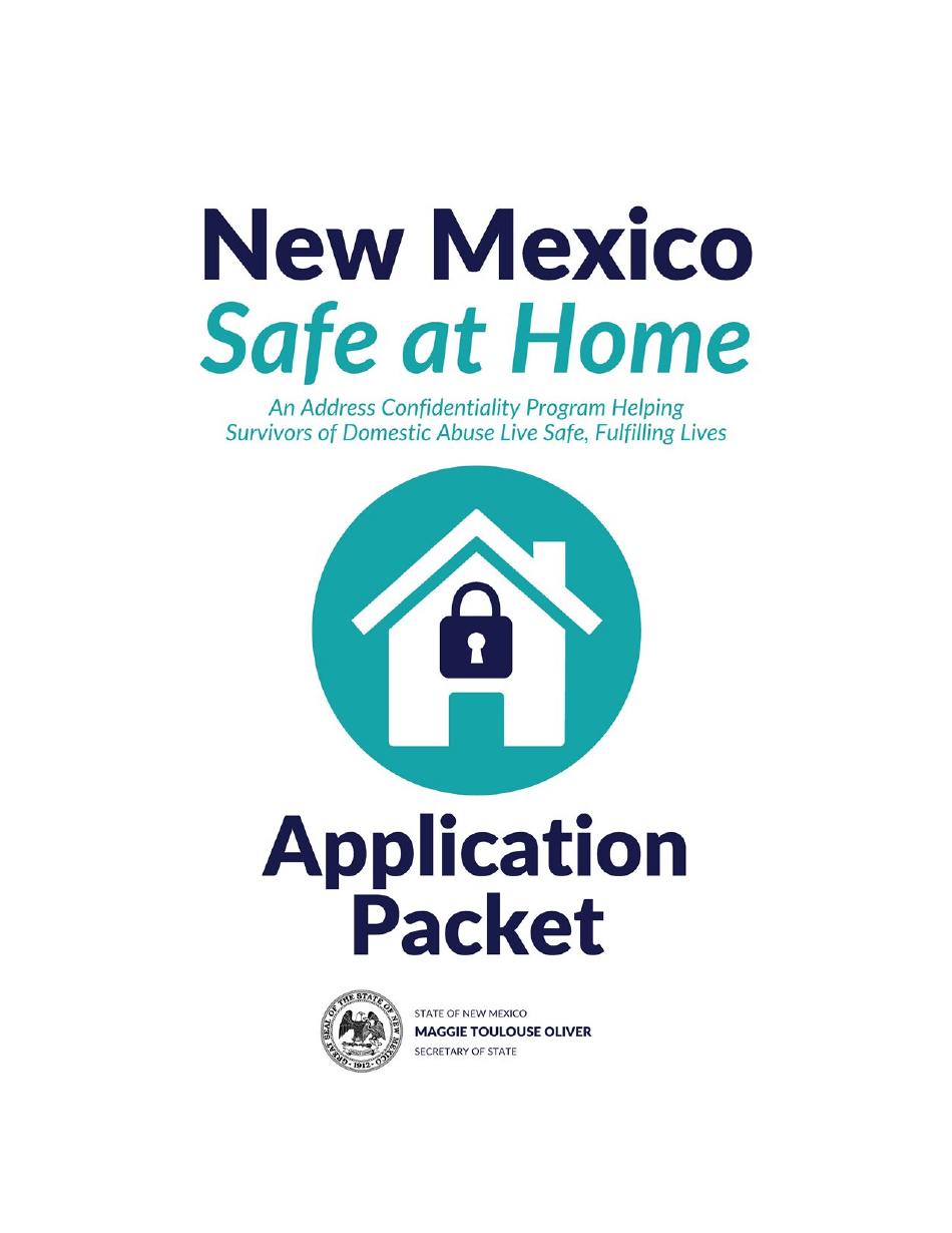 Application Form - Safe at Home Program - New Mexico, Page 1