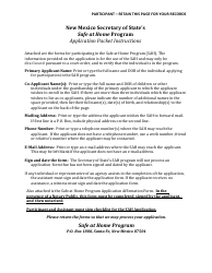 Application Form - Safe at Home Program - New Mexico, Page 5