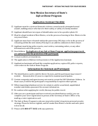 Application Form - Safe at Home Program - New Mexico, Page 6