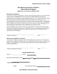 Application Form - Safe at Home Program - New Mexico, Page 8