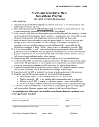 Application Form - Safe at Home Program - New Mexico, Page 9