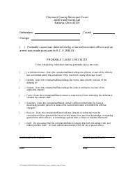 Municipal Court Clermont County Ohio Forms PDF templates download