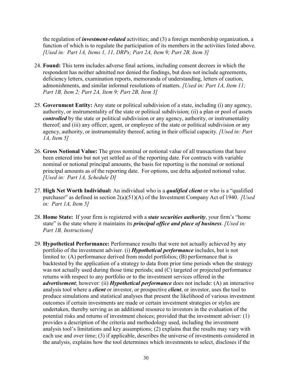 Download Instructions for Form ADV, SEC Form 1707 Uniform Application