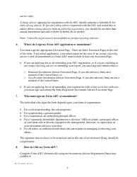 Instructions for Form ADV, SEC Form 1707 Uniform Application for Investment Adviser Registration and Report Form by Exempt Reporting Advisers, Page 6