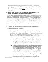 Instructions for Form ADV, SEC Form 1707 Uniform Application for Investment Adviser Registration and Report Form by Exempt Reporting Advisers, Page 9