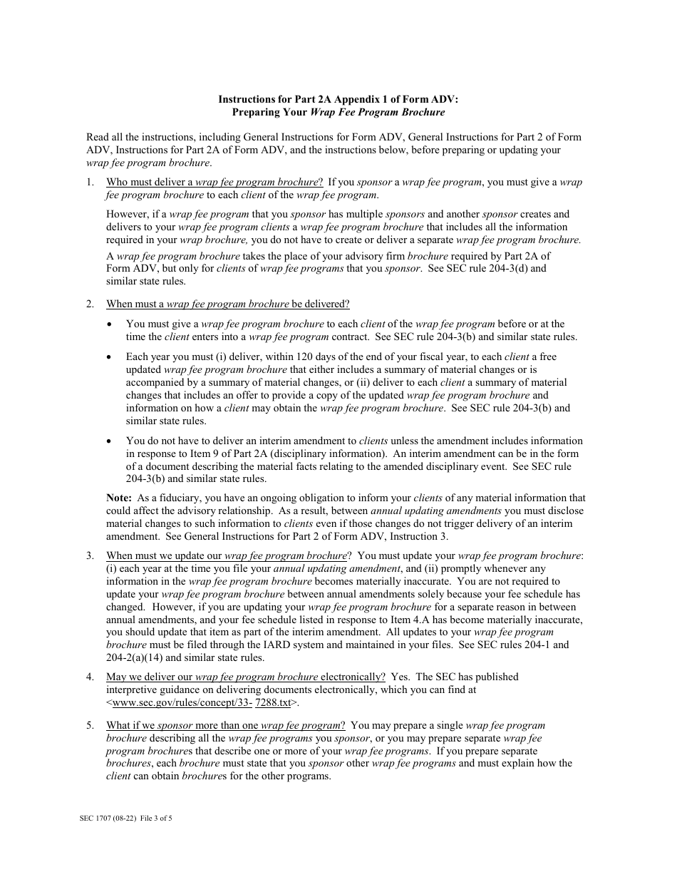 Form ADV (SEC Form 1707) Part 2 Uniform Application for Investment Adviser Registration - Uniform Requirements for the Investment Adviser Brochure and Brochure Supplements, Page 16
