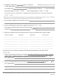 Form OCC1230 Application for Family Child Care Registration - Maryland, Page 2