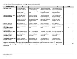 Document preview: Training Proposal Evaluation Rubric - Occ-Workforce Advancement Branch - Maryland