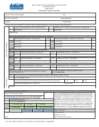 Document preview: Form OCC300 Associated Trainer Evaluation Add Form - Maryland
