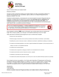 Document preview: Formulario DOC.221.30 Solicitud De Beca De Cuidado Infantil - Programa De Becas De Cuidado Infantil - Maryland (Spanish)