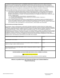 Formulario DOC.221.30 Solicitud De Beca De Cuidado Infantil - Programa De Becas De Cuidado Infantil - Maryland (Spanish), Page 10