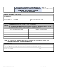 Document preview: Form DOC.911.23 Voluntary Closure Days Request Form - Maryland (French)