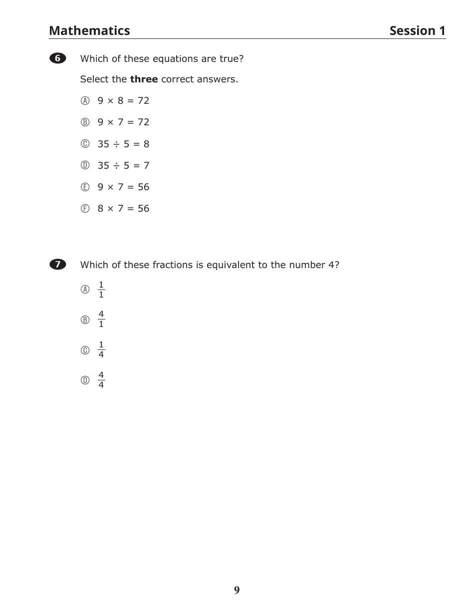 Release of Spring Ricas Test Items From the Grade 3 Mathematics Paper-Based Test - Rhode Island, Page 11