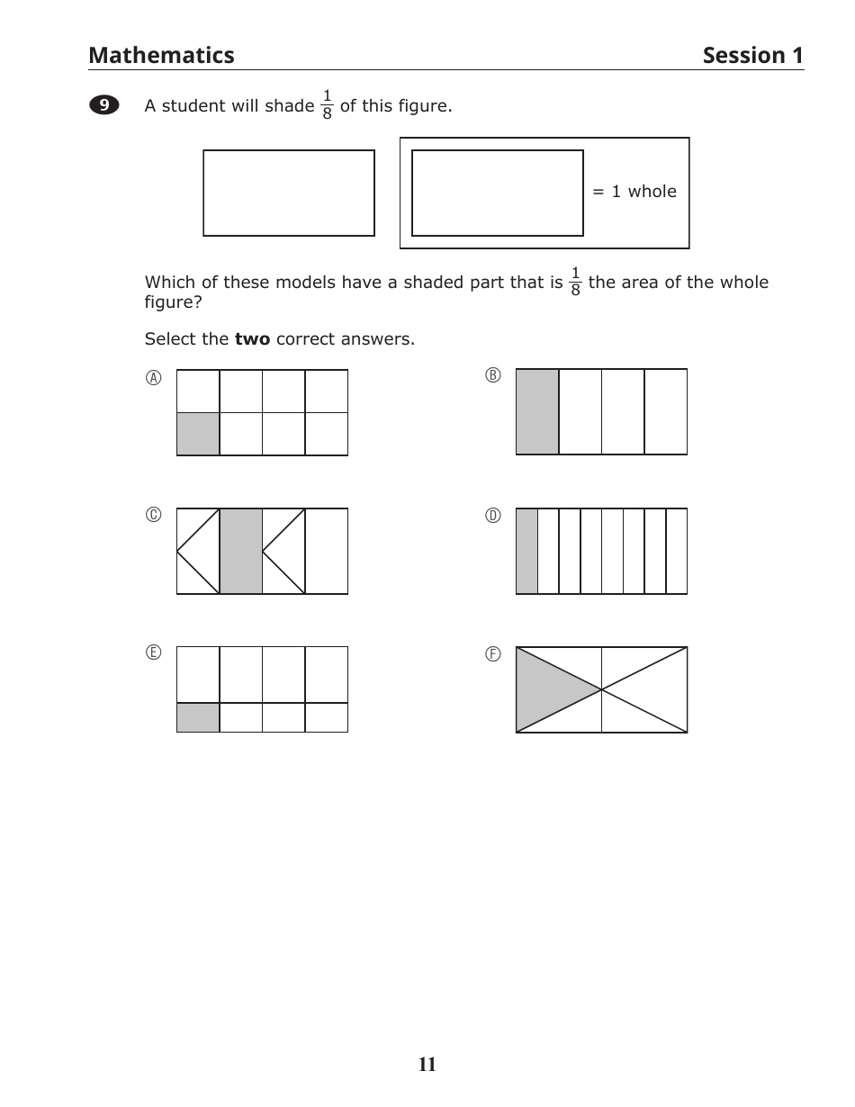 Release of Spring Ricas Test Items From the Grade 3 Mathematics Paper-Based Test - Rhode Island, Page 13