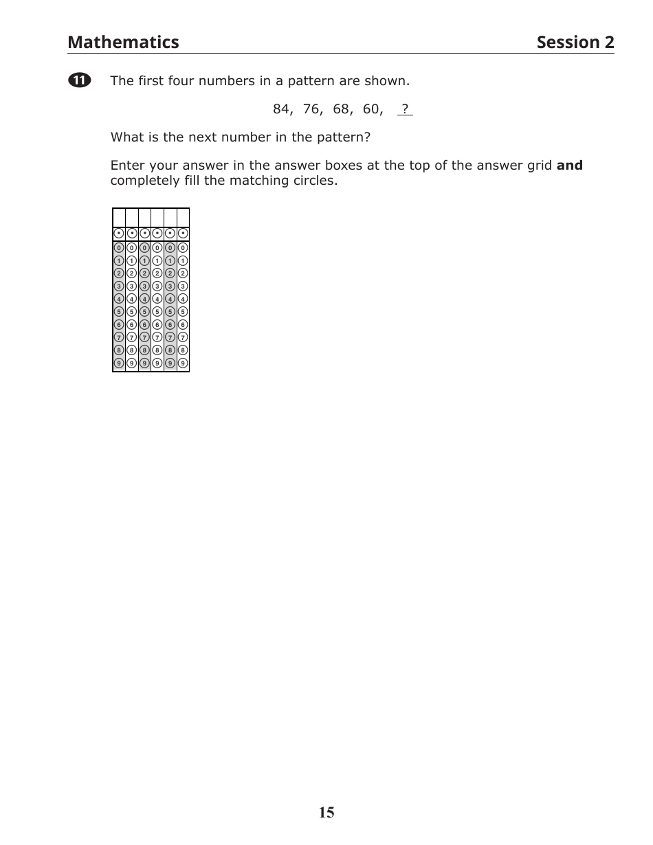 Release of Spring Ricas Test Items From the Grade 3 Mathematics Paper-Based Test - Rhode Island, Page 17