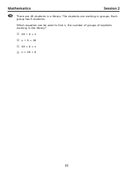 Release of Spring Ricas Test Items From the Grade 3 Mathematics Paper-Based Test - Rhode Island, Page 24