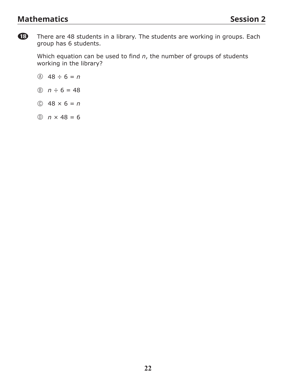 Release of Spring Ricas Test Items From the Grade 3 Mathematics Paper-Based Test - Rhode Island, Page 24