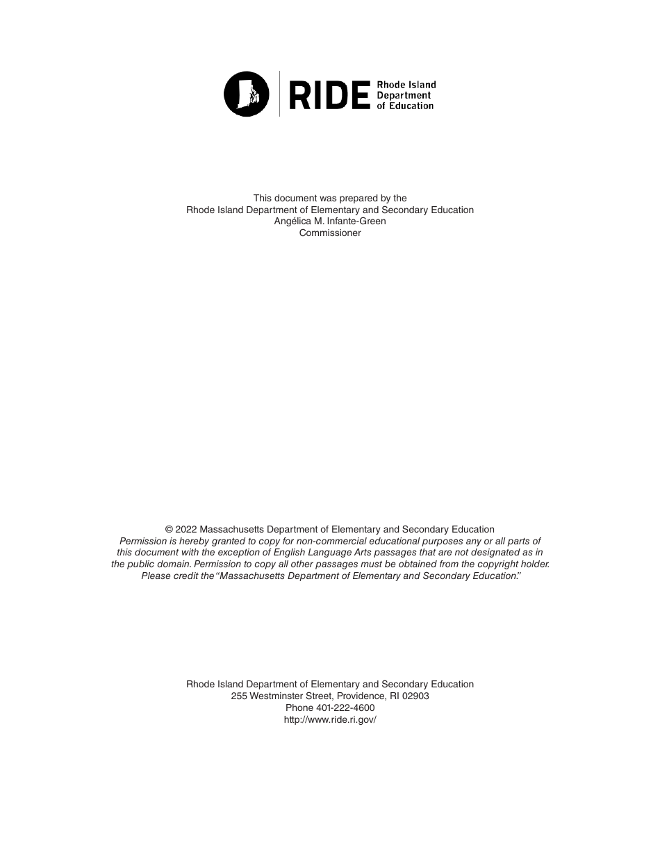 Release of Spring Ricas Test Items From the Grade 3 Mathematics Paper-Based Test - Rhode Island, Page 2