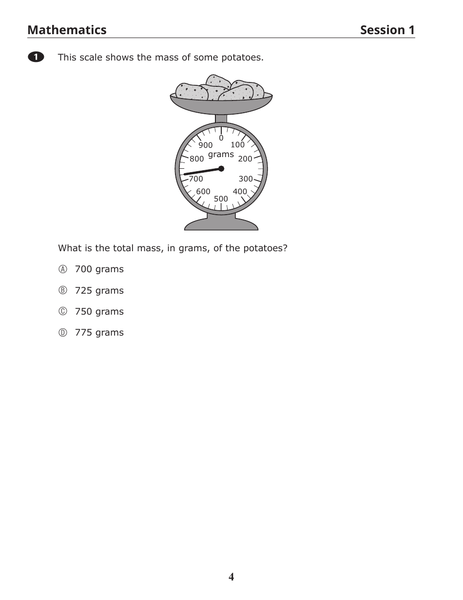 Release of Spring Ricas Test Items From the Grade 3 Mathematics Paper-Based Test - Rhode Island, Page 6