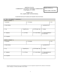 CFTC Form TCR Tip, Complaint or Referral