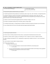 CFTC Form TCR Tip, Complaint or Referral, Page 5